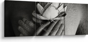Kép - Lótusz Buddha kezében (órával) (90x30 cm)