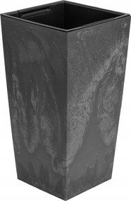 Virágtartó betét magas 24x24x44,9 cm szürke