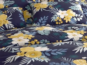 Mikroszálas ágyneműhuzat FLOWERISH sötétkék Ágyneműhuzat mérete: 70 x 90 cm | 140 x 220 cm