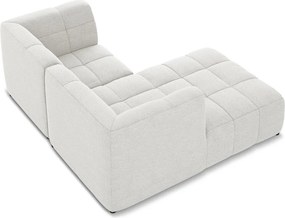 Fehér buklé sarokkanapé (bal oldali-heverő résszel) Aloha – Makamii