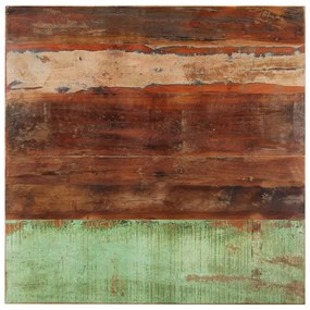 négyszögű tömör újrahasznosított fa asztallap 80x80 cm 15-16 mm