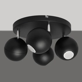 LED Spotlámpa MIDWAY 4xGU10/6,5W/230V fekete