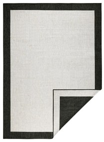 Panama fekete-krémszínű kültéri szőnyeg, 80 x 150 cm - NORTHRUGS