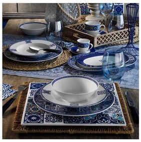 24 darabos kék porcelán étkészlet