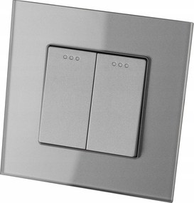 Kapcsoló Dupla klasszikus szürke szett Miuun kerettel