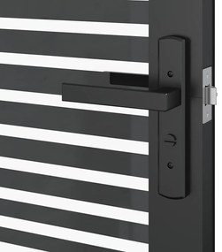 Belső Ajtó Fekete 93 x 201.5 cm Edzett üveg, Alumínium
