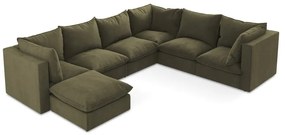 Khaki sarokkanapé (jobb oldali-U alakú) Manao – Makamii