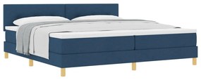 Box Spring Ágy Matraccal Kék 200x200 cm Szövet