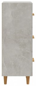 betonszürke szerelt fa tálalószekrény 34,5 x 34 x 90 cm