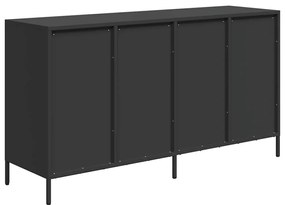 fekete hidegen hengerelt acél tálalószekrény 135x39x73,5 cm