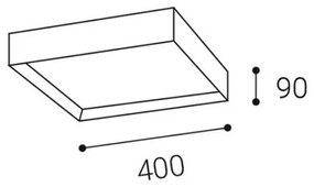 LED2 - LED Mennyezeti lámpa MILO LED/30W/230V fekete 3000/4000K