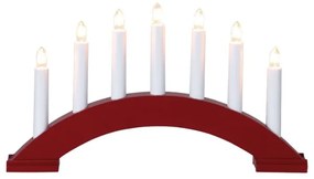 Eglo 410446 - Karácsonyi gyertyatartó BEA 7xE10/3W/230V piros