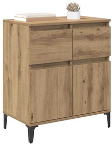 Széf fiókkal Artisan tölgy 60 x 35 x 70 cm Műszaki fa és vas