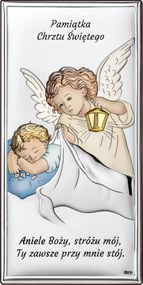 Gravírozás Ajándék Kép Őrangyal Ezüst Kép Ajándék Panel Keresztelés
