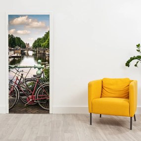 Fotótapéta ajtóra - Kerekek a városban (95x205cm)