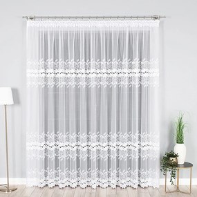 Függöny Meteráru Zsakárd Mintás Fehér 250cm