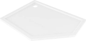 Mexen Flow ötszögletű slim bal oldali zuhanytálca 100 x 80 cm, fehér fényes - 46P108010L
