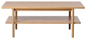 Natúr színű dohányzóasztal tölgyfa dekoros asztallappal 60x120 cm Ponza – Unique Furniture