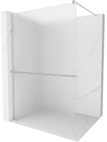 Mexen Kioto+, Walk-In zuhanyparaván polccal és akasztóval 90 x 200 cm, 8 mm-es matt üveg, csiszolt acél profil, 800-090-121-97-30