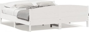 vidaXL fehér tömör fenyőfa ágy matrac nélkül 180 x 200 cm