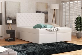 ALLEFFRA elegáns kárpitozott ágy 180x200 - fehér