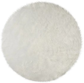 Sheepskin fehér kerek szőnyeg, ⌀ 120 cm - Flair Rugs