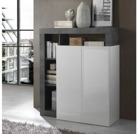 Komód LENOR fehér/antracit