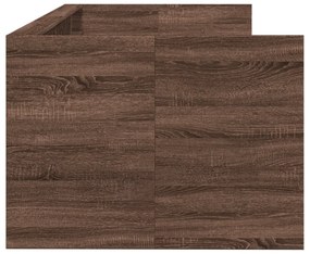 barna tölgy kanapéágy fiókkal matrac nélkül 90x190 cm