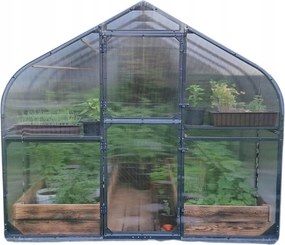 Polikarbonát Üvegház Alagút 5M2 250X200 Ptf Lengyel Alumínium Grafit