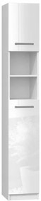 Fürdőszobai állószekrény 183 cm - Holzmeister Marbela - magasfényű fehér