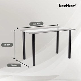 Denton 4+1 étkező garnitúra fehér-fekete