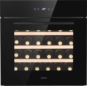 Klarstein Vinsider 30 Built-In Uno, beépített borhűtő, 77 liter, 30 palack, rozsdamentes acél