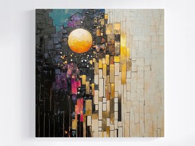 Vászonkép Canvas Absztrakt Mozaik Textúra Telihold 40x40