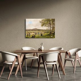 Kép - French 19th Century, Race Course at Longchamps, reprodukciók (90x60 cm)