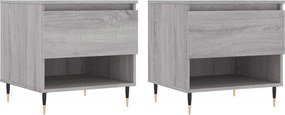 vidaXL 2 db szürke sonoma szerelt fa dohányzóasztal 50 x 46 x 50 cm