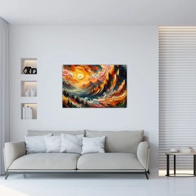 Kép - Hegyek, melyeket napfény ölel (90x60 cm)