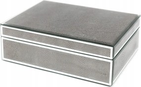 Üveg Ékszertartó Doboz Barna Bézs 25x18