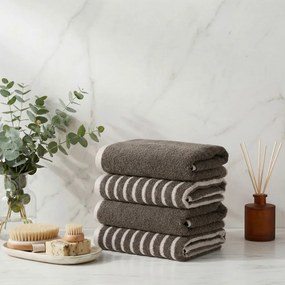 Stripe törülköző, antracit, 50×90 cm – TR925WTN1177