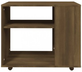 barna tölgy színű szerelt fa kisasztal 70 x 35 x 55 cm