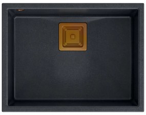gránit mosogató DAVID 50 Black Metallic