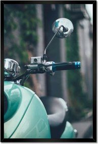 Poszterek keretben 40x60 Türkiz robogó