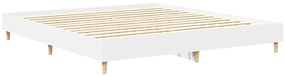 fehér szerelt fa ágykeret matrac nélkül 200 x 200 cm