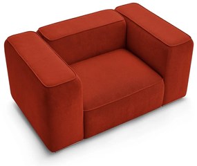 Téglavörös fotel Zephyr – Bobochic Paris