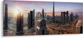 Kép - Dubai panorámája (120x50 cm)