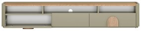 Amilio RTV szekrény 200 cm - eukaliptusz / baltic tölgy / natúr tölgy fogantyú