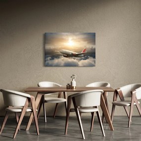 Kép - Repülőgép a felhőkben (90x60 cm)