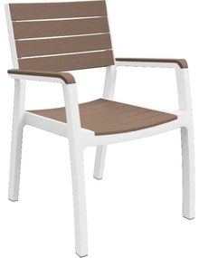 Harmony karfás kerti szék Cappuccino-fehér