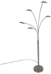 Acél állólámpa LED-del és érintőképernyős fényerő-szabályzóval - Sixties Trento