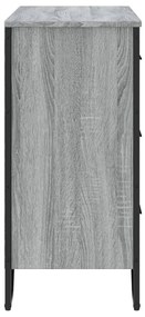 szürke sonoma színű szerelt fa komód 91 x 35,5 x 74,5 cm