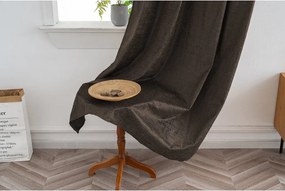 Sötétítő függöny LOOM VELVET 140x250 cm, barna Felfüggesztés: Fém gyűrűk